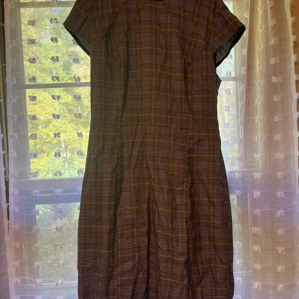 Plaid Brown Women's Dress